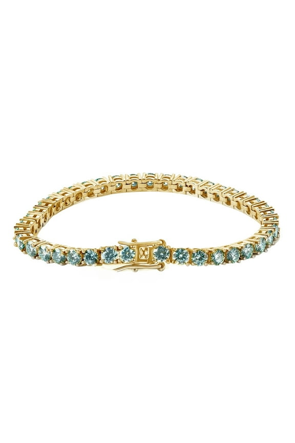 0.1 Carat Moissanite Tennis Bracelet Men Diamond Tennis Bracelet Wedding Bracelets for Women Lab Diamond Tennis Bracelet Gold 18K Plated Women's Tennis Bracelets