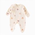 thumbnail image 1 of 0-1 Months Newborn Baby Bear Patched Casual Long Sleeve Bodysuit Toddler & Infant Boy's Girl's Comfortable Clothing One-Piece Romper Newborn Pajamas, 1 of 4