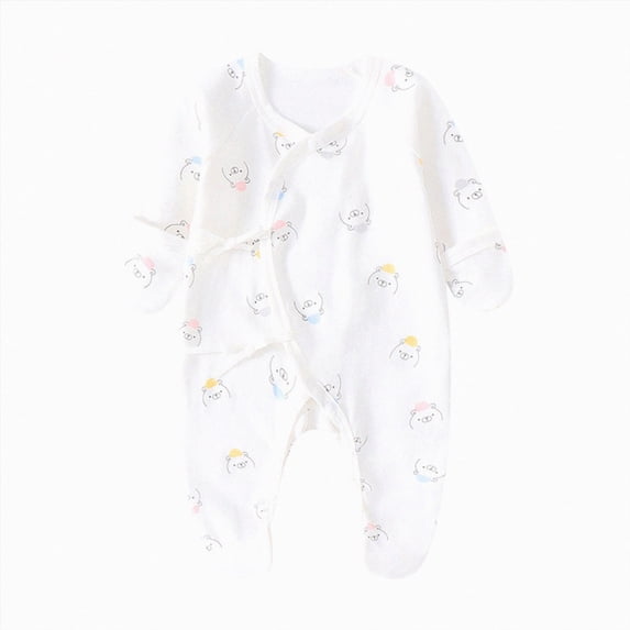 0-1 Months Newborn Baby Cotton Bear Casual Long Sleeve Bodysuit Boy's Girl's Clothing