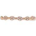 thumbnail image 1 of 0.1 ct Brilliant Round Cut Genuine Cultured Diamond VS1-VS2 J-K Solid Real 18K Rose Gold Stackable Engagement Designer Art Deco Dainty Promise Wedding BW/ size 6.5, 1 of 5