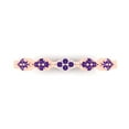 thumbnail image 1 of 0.1 ct Brilliant Round Cut Natural Amethyst 14k Rose Gold Stackable Band SZ 5.5, 1 of 6