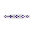 thumbnail image 1 of 0.1 ct Brilliant Round Cut Natural Amethyst 14k White Gold Stackable Band SZ 9.25, 1 of 6