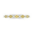 thumbnail image 1 of 0.1 ct Brilliant Round Cut Natural Citrine 18K White Gold Stackable Band SZ 6, 1 of 6