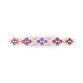 thumbnail image 1 of 0.1 ct Brilliant Round Cut Simulated Alexandrite 18K Rose Gold Stackable Band SZ 5.5, 1 of 6