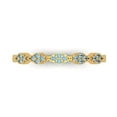 thumbnail image 1 of 0.1 ct Brilliant Round Cut Simulated Blue Diamond 14k Yellow Gold Stackable Band SZ 5.5, 1 of 6