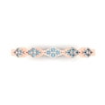 thumbnail image 1 of 0.1 ct Brilliant Round Cut Simulated Blue Diamond 18K Rose Gold Stackable Band SZ 4, 1 of 6