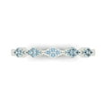 thumbnail image 1 of 0.1 ct Brilliant Round Cut Simulated Blue Sapphire 14k White Gold Stackable Band SZ 7.75, 1 of 6