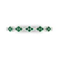thumbnail image 1 of 0.1 ct Brilliant Round Cut Simulated Emerald 14k White Gold Stackable Band SZ 9, 1 of 6