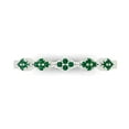 thumbnail image 1 of 0.1 ct Brilliant Round Cut Simulated Emerald 18K White Gold Stackable Band SZ 3.75, 1 of 6