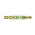 thumbnail image 1 of 0.1 ct Brilliant Round Cut Simulated Green Diamond 18K Yellow Gold Stackable Band SZ 5.25, 1 of 6