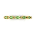 thumbnail image 1 of 0.1 ct Brilliant Round Cut Simulated Green Diamond 18K Yellow Gold Stackable Band SZ 8.75, 1 of 6
