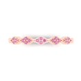 thumbnail image 1 of 0.1 ct Brilliant Round Cut Simulated Pink Diamond 18K Rose Gold Stackable Band SZ 10.75, 1 of 6