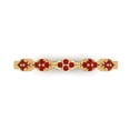 thumbnail image 1 of 0.1 ct Brilliant Round Cut Simulated Pink Tourmaline 18K Yellow Gold Stackable Band SZ 4.5, 1 of 6
