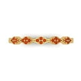 thumbnail image 1 of 0.1 ct Brilliant Round Cut Simulated Red Diamond 18K Yellow Gold Stackable Band SZ 9.75, 1 of 6