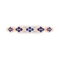 thumbnail image 1 of 0.1 ct Brilliant Round Cut Simulated Tanzanite 18K Rose Gold Stackable Band SZ 7, 1 of 6