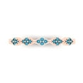 thumbnail image 1 of 0.1 ct Brilliant Round Cut Simulated Turquoise 18K Rose Gold Stackable Band SZ 5.25, 1 of 6