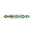 thumbnail image 1 of 0.1 ct Brilliant Round Cut Simulated Turquoise 18K Yellow Gold Stackable Band SZ 5, 1 of 6