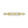 thumbnail image 1 of 0.1 ct Brilliant Round Cut Simulated Yellow Diamond 14k White Gold Stackable Band SZ 7, 1 of 6