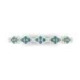 thumbnail image 1 of 0.1 ct Brilliant Round Cut Synthetic Moissanite 14k White Gold Stackable Band SZ 4.75, 1 of 6
