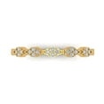 thumbnail image 1 of 0.1 ct Brilliant Round Cut Synthetic White Sapphire 14k Yellow Gold Stackable Band SZ 8, 1 of 6