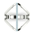 thumbnail image 1 of Statement Engagement Ring for Women - 0.09ct Natural Sky Blue Topaz in 18K White Gold Promise Ring, 1 of 6