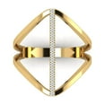 thumbnail image 1 of Clara Pucci 14K Yellow Gold Solid Gold Clear Statement Anniversary Ring for Women - 0.09 cttw Round Cut, 1 of 8