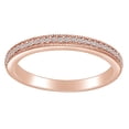 thumbnail image 1 of AFFY 0.10 Carat Round Shape White Natural Diamond Beautiful Engagement Band Ring 14K Solid Rose Gold Ring Size-6, 1 of 2