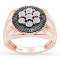 thumbnail image 1 of AFFY 0.10 Carat Round White Natural Diamond Men's Promise Ring 14K Rose Gold Over Sterling Silver Ring Size-13.5, 1 of 6