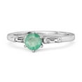 thumbnail image 1 of 0.10 Ct Emerald 925 Sterling Silver Solitaire Anniversary Women Valentines Day Gifts Ring, 1 of 3