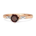 thumbnail image 1 of 0.10 Ct Garnet 925 Sterling Silver Rose Plated Solitaire Anniversary Women's Mother's Day Gift Ring, 1 of 3