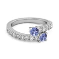 thumbnail image 1 of 0.10 Cts Tanzanite 925 Sterling Silver Split Shank Unique Bridal Valentines Day Gifts Ring, 1 of 3