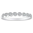 thumbnail image 1 of AFFY 0.10 Cttw Round Cut White Natural Diamond Twisted Ring In 10K Solid White Gold, 1 of 1
