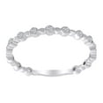 thumbnail image 1 of AFFY 0.10 Cttw Round Shape White Natural Diamond Stackable Band Ring In 10K Solid White Gold-Ring Size-7.5, 1 of 1