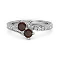 thumbnail image 1 of 0.10 Ctw Garnet 925 Sterling Silver Split Shank Embrace Women Valentines Day Gifts Ring, 1 of 3