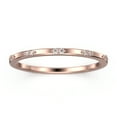 thumbnail image 1 of 0.10ct Round Cut Moissanite Diamonds 18K Rose Gold Over Silver Wedding Band, 1 of 4