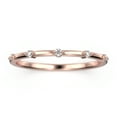 thumbnail image 1 of 0.10ct Round Diamond Moissanite 10K Rose GoldWedding Band, 1 of 4