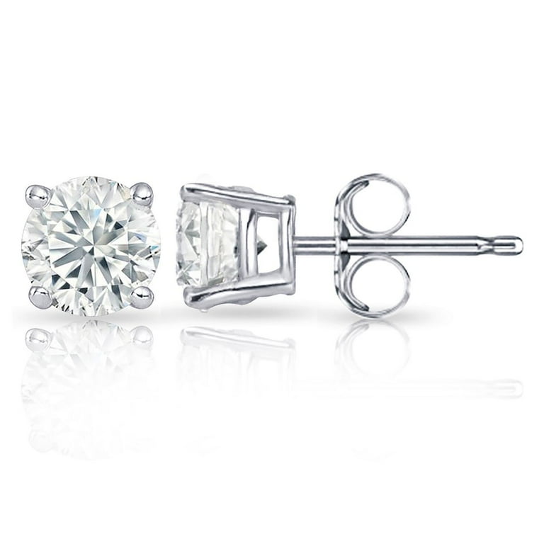 LADIES STUD EARRINGS 0.10CT PRINCESS DIAMOND 10K WHITE GOLD LADIES STUD EARRINGS 0.10CT PRINCESS DIAMOND 10K WHITE GOLD