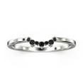 thumbnail image 1 of 0.10ct black diamond moissanite 18K White Gold Over Silver Wedding Band, 1 of 4