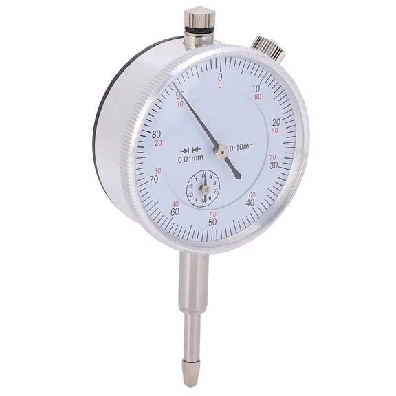 0-10mm Mechanical Dial Indicator Gauge - High Precision Aluminum Case for Industrial Depth and Internal Measurement