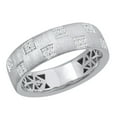 thumbnail image 1 of 0.11 Carat Diamond Unisex Wedding Band Ring in 14K White Gold (Ring Size 9), 1 of 3