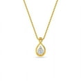 thumbnail image 1 of 0.11 Ct Round Cut Lab-Created Diamond Solitaire Necklace 18" 14K Yellow Gold Plated, 1 of 2