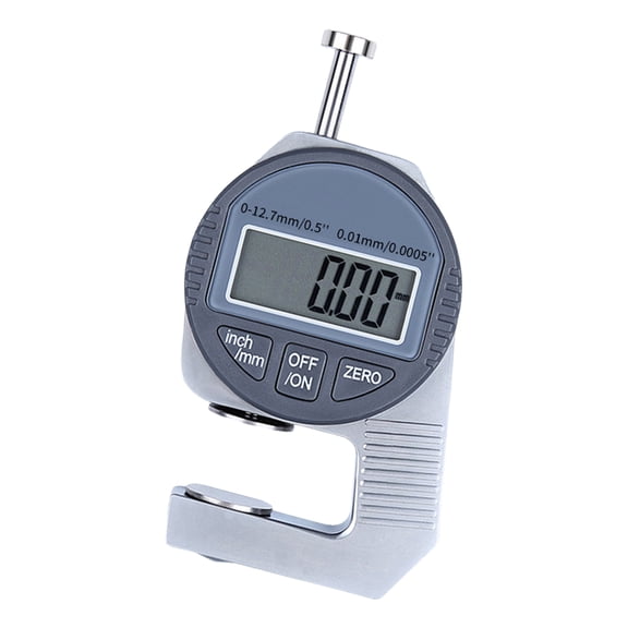 0-12.7mm/0.5in Digital Thickness Meter Gauge Micrometer 0.01mm Thickness Indicators Measurement Tool for Paper Leather
