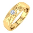 thumbnail image 1 of 0.12 Carat Mens Diamond Solitaire Wedding Band Ring in 14K Yellow Gold (Ring Size 5) (I1-I2 Clarity), 1 of 5