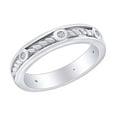 thumbnail image 1 of AFFY 0.12 Carat Round Shape White Natural Diamond Rope Design Wedding Band Ring 18K Solid White Gold Ring Size-6, 1 of 3