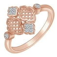 thumbnail image 1 of AFFY 0.12 Carat (cttw) Round Shape White Natural Diamond Vintage Style Engagement Ring 10k Solid Rose Gold, 1 of 1