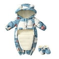 012 Months Infant Baby Kids Cute Cartoon Hoody Snow Wear Jumpsuit