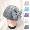 thumbnail image 1 of 0-12 Months Winter Little Girls' Beanie Hat Cute Toddler Girl Knitted Hat Cotton Warm Hats, 1 of 8