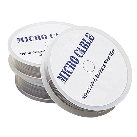 0.12" Stainless Steel Micro Cable Wire 30 Feet Jewelry Making Fine Gauge Craft Wires - BDC-703.12