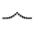 thumbnail image 1 of 0.12 ct Brilliant Round Cut Natural London Blue Topaz 18K Rose Gold Stackable Band SZ 4.75, 1 of 6
