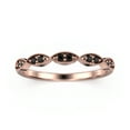thumbnail image 1 of 0.12 ct Wedding Band 18K Rose Gold Over Silver Diamond Ring, 1 of 4